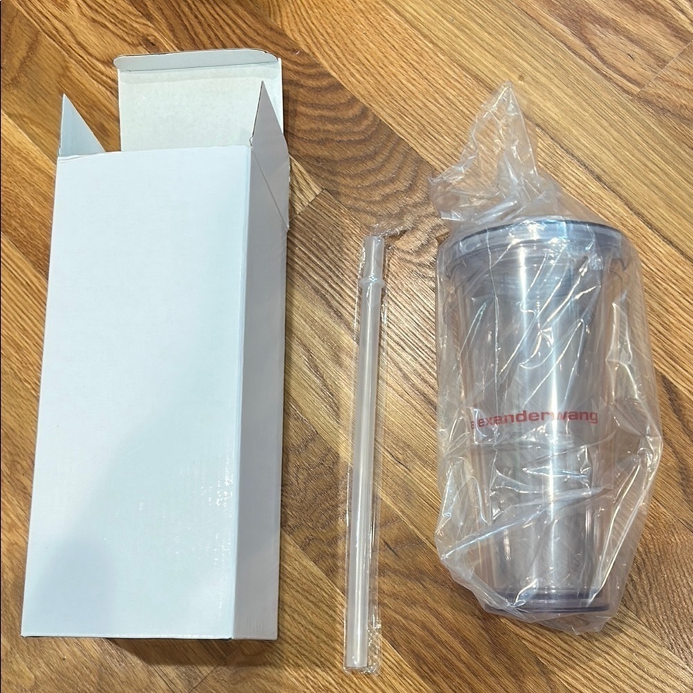 New Alexander Wang clear boba cup reusable Tableware travel cup clean new in box